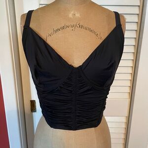 GILLY HICKS | black ruched curvy corset M NWT $35